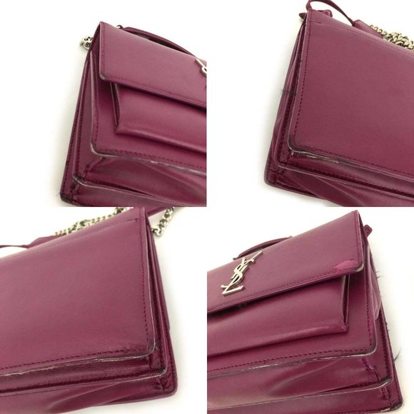 Saint Laurent Calfskin Medium Monogram Sunset Purple - Picture 7 of 11